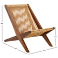 thumbnail image 3 of SAFAVIEH Couture Trisha Glam Folding Rope Accent Chair, Walnut/Natural, 3 of 13