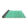thumbnail image 2 of Ahgly Company Indoor Round Solid Turquoise Blue Modern Area Rugs, 8' Round, 2 of 4