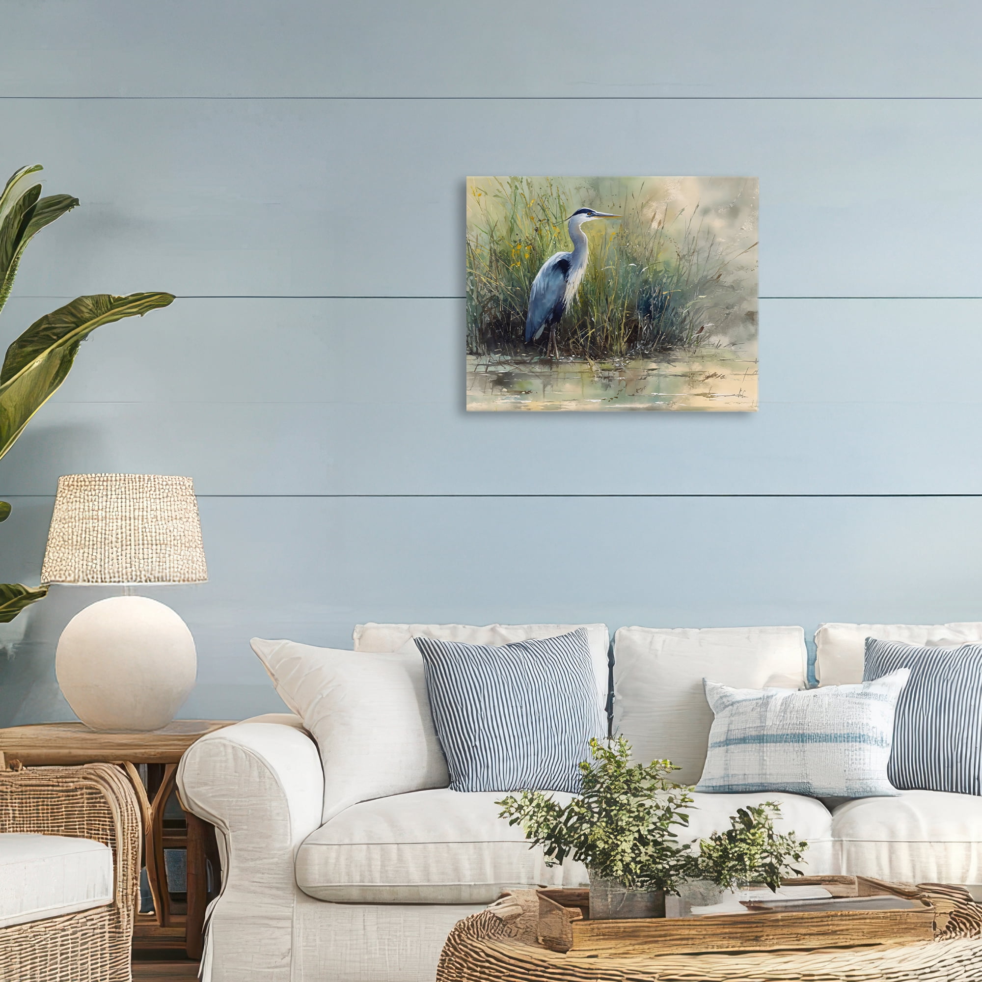 Stupell Industries Heron In The Grass Canvas Wall Art, design by Franklyn Gregory