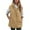 Khaki, variant on LYXSSBYX Winter Coats for Women Winter Solid Color Cotton Cardigan Coat Zipper Top Hoodless Casual Coat Jacket
