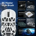 thumbnail image 4 of ATTACK SHARK R2 Wireless 8K Magnesium Alloy Mouse, PixArt PAW3950 Gaming Sensor, 48g SUPERLIGHT Mouse, BT/2.4G/Wired Gaming Mouse, Adjustable DPI 42000, Office Mice for Win11/Xbox/PS/Mac -White, 4 of 9