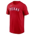 thumbnail image 2 of Men's Nike Jacob deGrom Red Texas Rangers Name & Number T-Shirt, 2 of 3