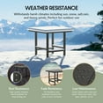 thumbnail image 5 of WestinTrends Ashore 5-Piece HDPE Outdoor Square Patio Dining Table Set with Armless Side Chairs, Gray, 5 of 15