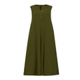 thumbnail image 1 of HBFAGFB Combinaisons pour Femmes Grande Taille Col Rond Décontracté Sans Manches Taille Haute Vert Taille TTG, 1 of 9