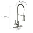 thumbnail image 5 of Design House 593863 Spencer Modern Single Handle Chef Kitchen Faucet, Satin Nickel, 5 of 17