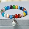 thumbnail image 4 of AYYUFE 6PCS Women Bracelet Ethnic Style Smooth Elastic Rope Handmade Decorate Eye-catching Women Opal Beads Bracelet Jewelry Accessories,Light Green, 4 of 7