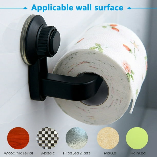 CAROOTU Toilet Paper Holder Super Storage Suction Cup Wall Mount