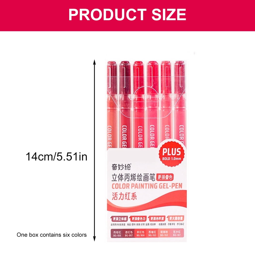 6/12/54 Color Gel Pen Acrylic Markers Set Acrylic Paint Pen Drawing Pen