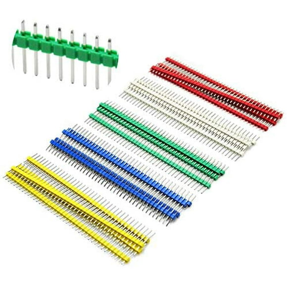 Gikfun 40 Pin Strip Breakable Pin Header Tin PCB Panel IC Male 2.54mm for Arduino (Pack of 20pcs) EK1818
