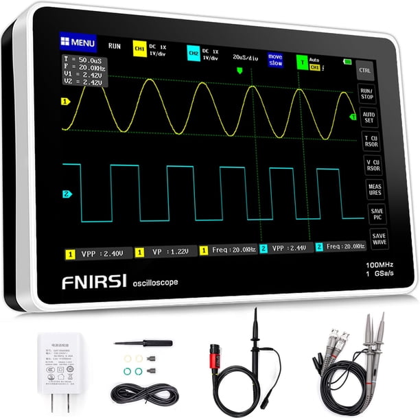 Osciloscopio FNIRSI 1013D Plus 2 canales 100 MHz 1 GSa/s