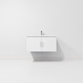 thumbnail image 5 of Geneva 36 in. W Glossy White Bath Vanity, Cultured Marble Top, and Faucet Set, 5 of 11