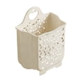 thumbnail image 2 of Wall Mounted Laundry Basket, Large Capacity Foldable Dirty Clothes Storage Bin, Space Saving Laundry Hamper for Bathroom, Beige S, 2 of 6