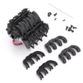 thumbnail image 1 of Estrela V8 1/10 RC Simulación Motor Cubierta Enfriador Motor Ventilador Accesorio Universal para trx4/scx10/scx10IINegro, 1 of 8