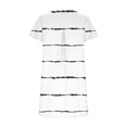 thumbnail image 4 of Pejock Women's Summer Casual Tshirt Dresses O Neck Short Sleeve Loose Dress Sundress with Pockets White B XL (US Size: 10), 4 of 4