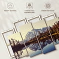 thumbnail image 6 of Elephant Stock - Picture Lake Reflection Wall Art - Horizontal Multi Panel - 4 Piece Living Room Wall Decor - Photography Nature Canvas Print - Brown and Blue Decor - 68" x 42", 6 of 8
