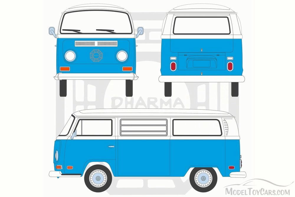 GREENLIGHT 19011 LOST TV SERIES 1971 VW VOLKSWAGEN TYPE 2 BUS 1/18 2004-2010 GREENLIGHT 19011 LOST TV SERIES 1971 VW VOLKSWAGEN TYPE 2 BUS 1/18 2004-2010