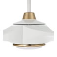 thumbnail image 3 of Envy 60 in. White/Satin Brass Finish Indoor Ceiling Fan, Integrated LED Light & Remote Included, 3 of 4