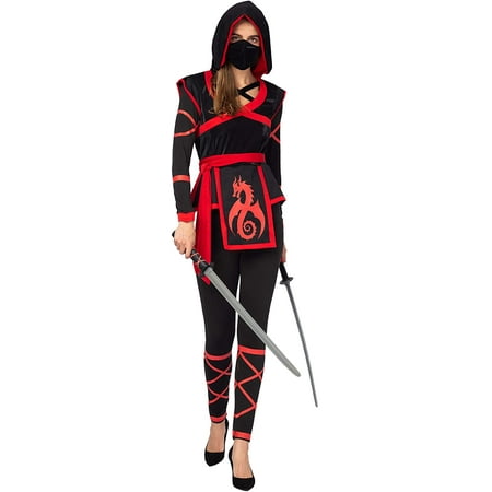 ToyHub Creations Halloween Ninja Warrior Costume for Women with Ninja