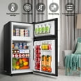 thumbnail image 4 of WANAI 3.5 Cu ft Two Door Mini Fridge with Freezer,Apartment Size Refrigerator, Black,New, 4 of 8