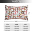 thumbnail image 2 of Yiaed Colorful Donuts Print Brushed Microfiber Envelope Pillowcases, Standard,Envelope Closure Pillow Cases(No pillow core)-16"x24", 2 of 6