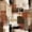 Brown 02, variant on Homewish Orange Watercolor Block Bed Sheets,Vintage Aesthetic Full Size Sheets,4pcs,1 Flat Sheet, 1 Fitted Sheet and 2 Pillowcases