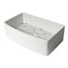 thumbnail image 5 of ALFI Brand ABFC3320S-W White Smooth Curved Apron 33" x 20" Single Bowl Fireclay Farm Sink with Grid, 5 of 12
