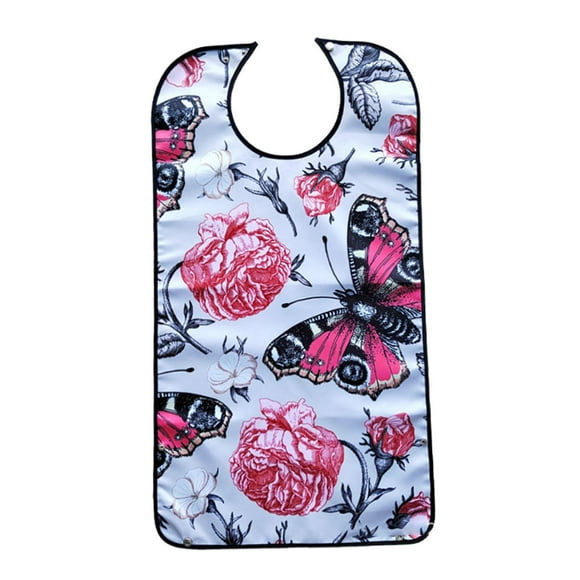 Babero de algodón con estampado de PVC para la hora de comer de adultos, para mujeres y hombres. tipo 6