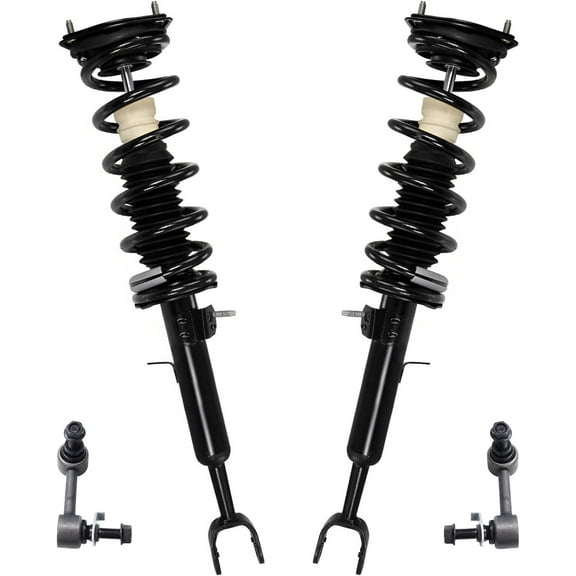 Detroit Axle - RWD Front Struts Sway Bars for 2003-2007 INFINITI G35 [Coupe] 2 Struts with Coil Spring Assembly 2 Sway Bar End Links 2004 2005 2006 Replacement Suspension Kit