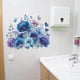 thumbnail image 4 of Colorful Blue Purple Flowers And Butterflies Bedroom Home Decoration Beautification Wall Stickers, 4 of 9