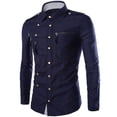 thumbnail image 1 of Rebeca de manga larga para hombre a la moda, prendas de vestir exteriores holgadas con botones, blusa sólida, abrigo, Tops Fridja po4939, 1 of 2