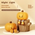 thumbnail image 4 of HaoXun Portable Rechargeable Pumpkin Night Light - Warm White LED Bedside Table Lamp with Soft Glow for Bedroom Decor, Holiday Gift Ideas (Battery Included), 4 of 9