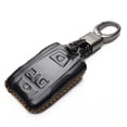 thumbnail image 2 of Vitodeco Genuine Leather Key Fob Case Cover Compatible for 2019-2021 GMC Sierra, Canyon, Chevy Silverado 1500, Tahoe, Colorado, Suburban (4-Button, Black), 2 of 5