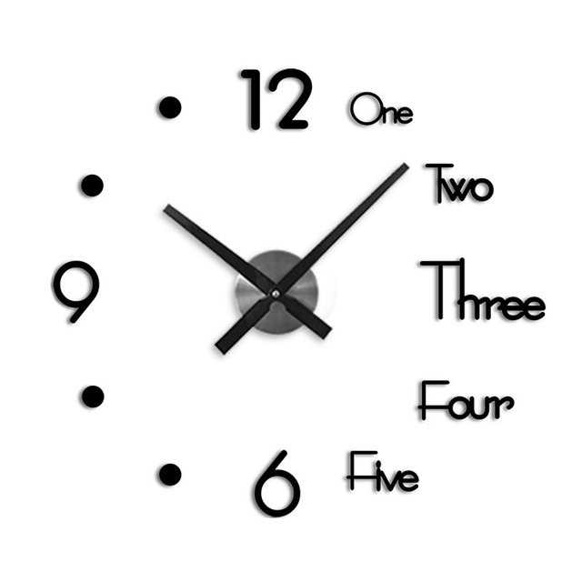 Pegatinas de reloj de pared Sin marco Espejo 3D moderno Pegatinas de pared removibles Relojes silenciosos Reloj grande Decoración para sala de estar Dormitorio Decoración del hogar 1 pieza negro Sailing Electrónica