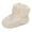 White, variant on REDARER Baby Warm Booties Plush Lined Soft Sole, Non- Indoor Outdoor Boots for Toddlers, Cozy Winter First Walkers for Boys Girls,Color:Grey,Size:5
