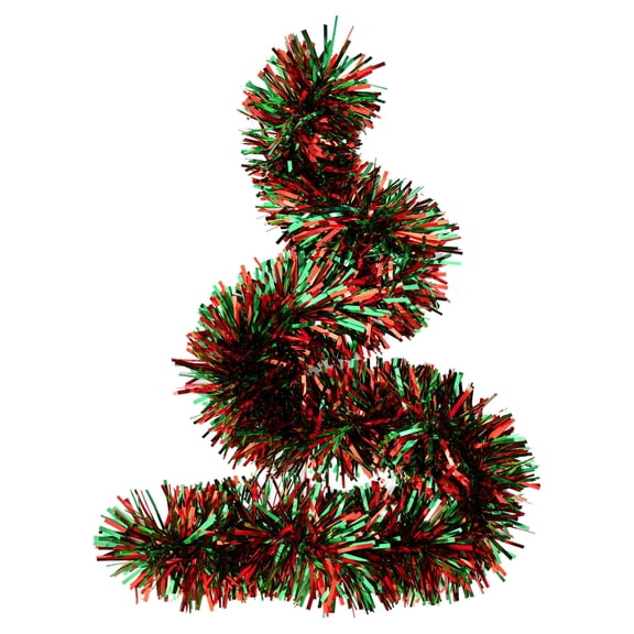 Chunky Tinsel Christmas Garland, Red and Green, 6', by Holiday Time