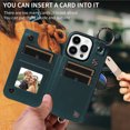 thumbnail image 4 of iPhone 14 PRO Case ,Card Slots Leather Wrist Strap Phone Cover for iPhone 14 PRO, 4 of 5