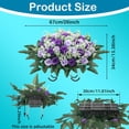 thumbnail image 3 of Headstone Flower Saddle, Large Cemetery Flowers, Artificial Grave Blooms, Rose Chrysanthemum Mix, Memorial Floral Saddle, Outdoor Tombstone Decor, Grave Floral Arrangement for Grave Decoration, 3 of 5