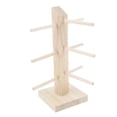 thumbnail image 1 of Esquirla Shop Home Durable Wooden Sunglass Display Stand Racks Glasses Storage Shelf Single Line for 3 Pairs, 1 of 8
