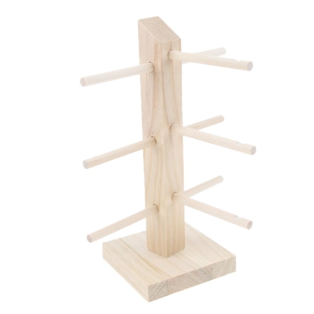 Esquirla Shop Home Durable Wooden Sunglass Display Stand Racks Glasses Storage Shelf Single Line for 3 Pairs