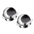 thumbnail image 2 of Tnarru 2 Pieces Round Wall Vent Outside Cap Hemispherical Hood Replacement Mesh Screen for Bathroom Anti Rust Multipurpose Accessory For 200mm Pipe, 2 of 8