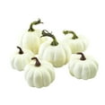 thumbnail image 7 of 6PCS Artificial Pumpkins,Fake Mini Pumpkins,Fall Harvest Faux White Pumpkins for DIY Craft & Halloween Thanksgiving Wedding Centerpieces, 7 of 7
