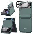 thumbnail image 2 of Funda con bisagra magnética de lujo para Samsung Galaxy Z Flip 4 5, carcasa dura de PC mate ultrafina con Protector de lente de vidrio, 2023, 2 of 5