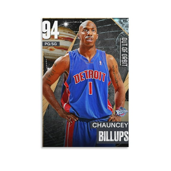 Chauncey Billups Poster Basketball Player (30) Canvas Wall Art Prints Poster Gifts Photo Picture Painting Posters Room Decor Home Decorative 12x18inch(30x45cm)