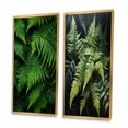 thumbnail image 3 of Designart "Enchantment with Ferns I" Ferns Framed Wall Art Set Of 2 - Green Floral Frame Gallery Set For Office Decor, 3 of 6