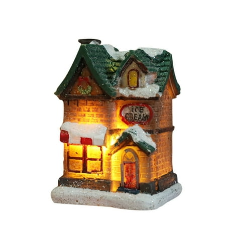 

Resin Miniature House Furniture LED House Decorate Creative Christmas Gifts