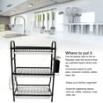 thumbnail image 4 of 3 Tier Dish Drying Rack, Heavy Duty Dish Drying Holder Modern Versatile Space Saving  for Home, 4 of 8