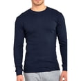 thumbnail image 2 of JTieacloth Knitted Pullover Sweaters Men's Autumn Winter Casual Brushed O Neck Long Sleeve Base Shirt Top Blouse(Blue), 2 of 4