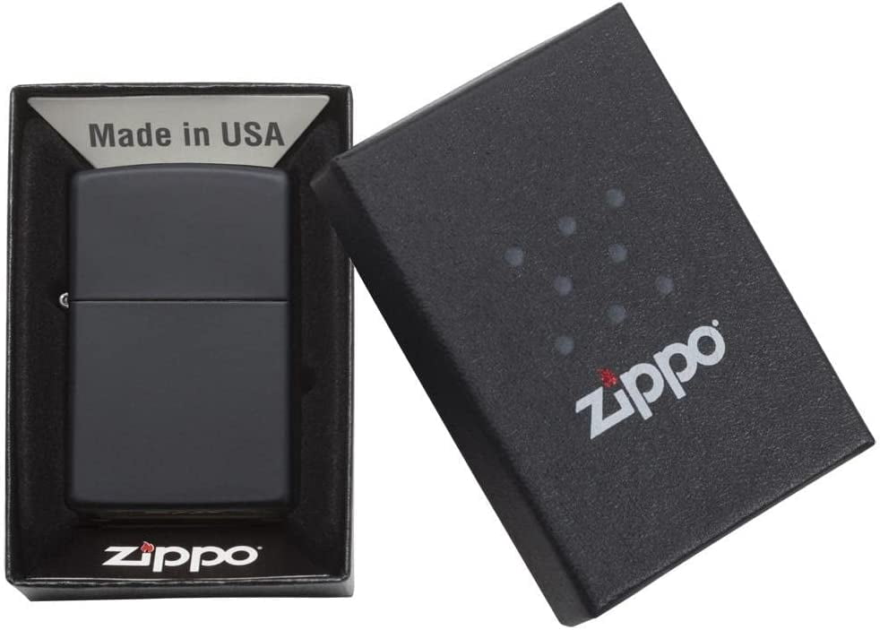 Zippo Lighter - Personalized Custom Message Engrave on Black Matte Zippo Windproof Lighter #218