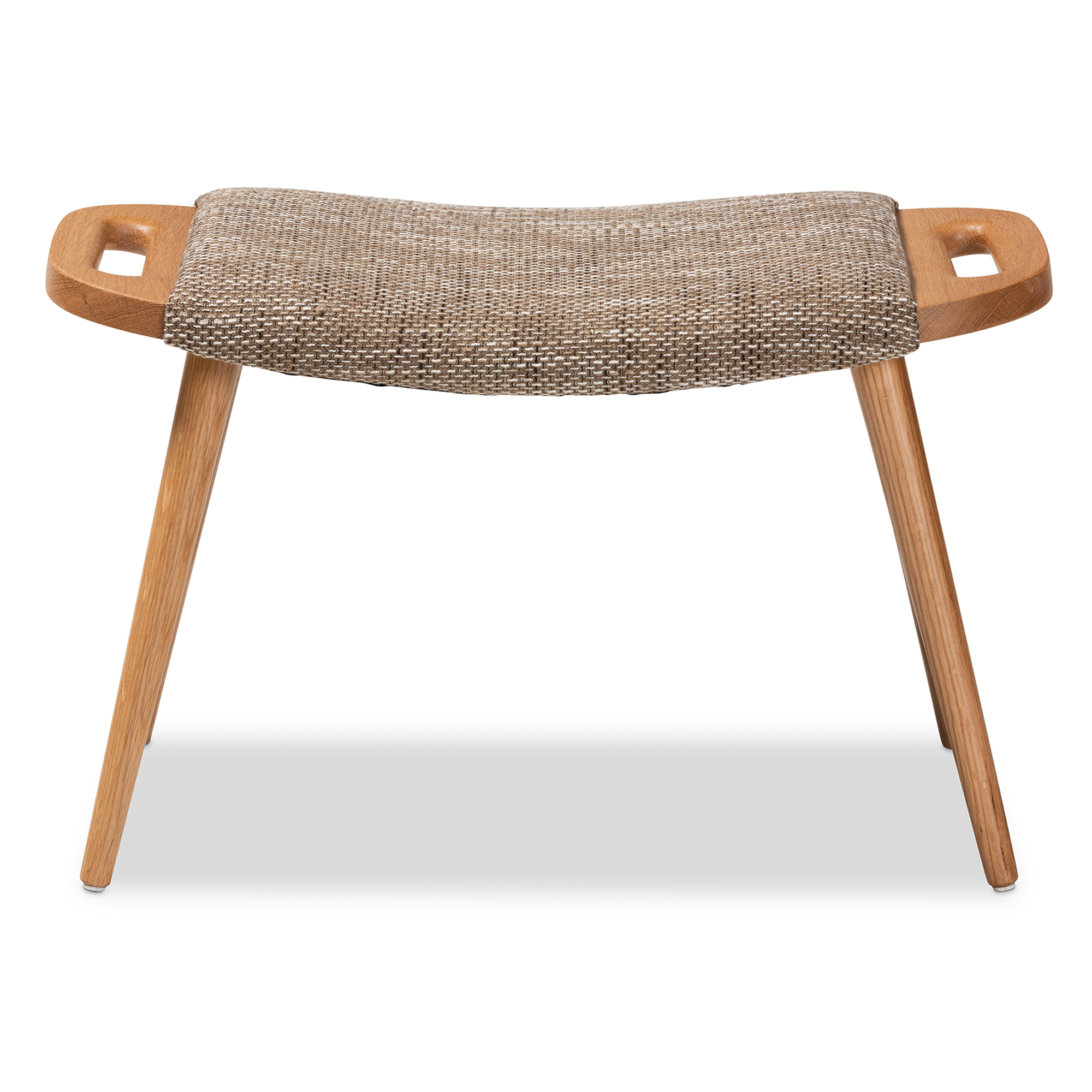 Baxton Studio Banner Upholstered Bench, Light Brown