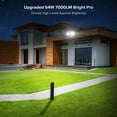 thumbnail image 6 of SANSI 54W 7000LM LED Motion Sensor Outdoor Security Lights, 5000K Dusk to Dawn Light Black, 4 Modes, 6 of 7